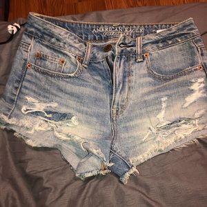 High rise jean shorts
